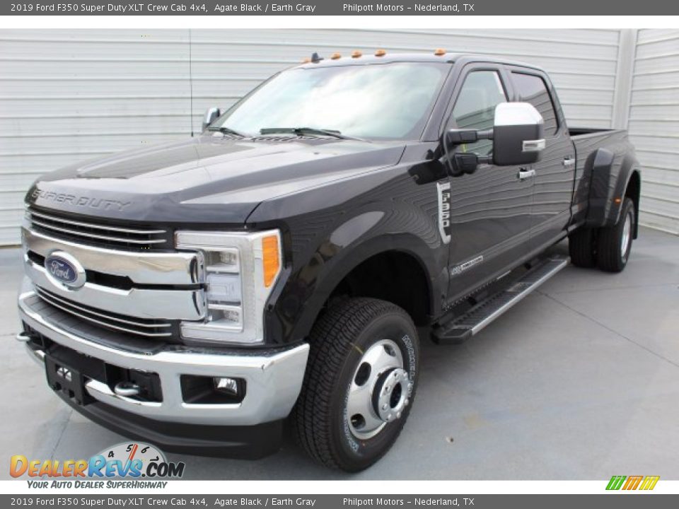 2019 Ford F350 Super Duty XLT Crew Cab 4x4 Agate Black / Earth Gray Photo #4