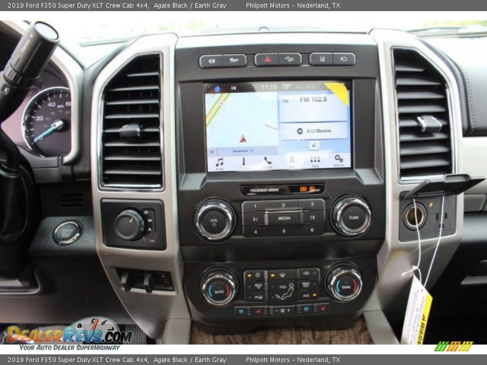 2019 Ford F350 Super Duty XLT Crew Cab 4x4 Agate Black / Earth Gray Photo #9