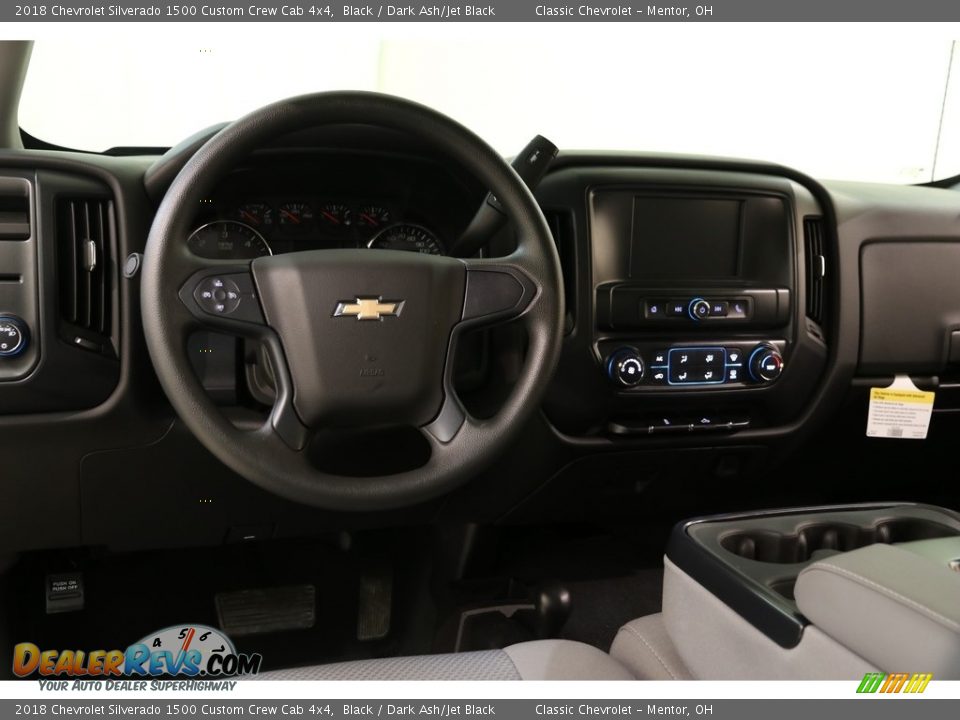 2018 Chevrolet Silverado 1500 Custom Crew Cab 4x4 Black / Dark Ash/Jet Black Photo #6