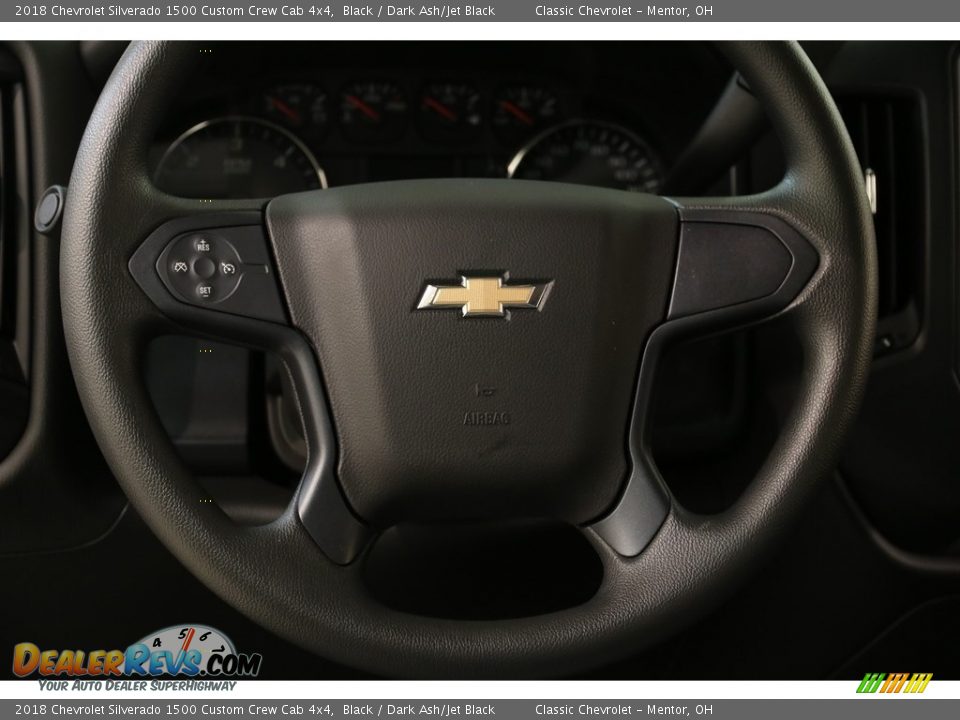 2018 Chevrolet Silverado 1500 Custom Crew Cab 4x4 Black / Dark Ash/Jet Black Photo #7