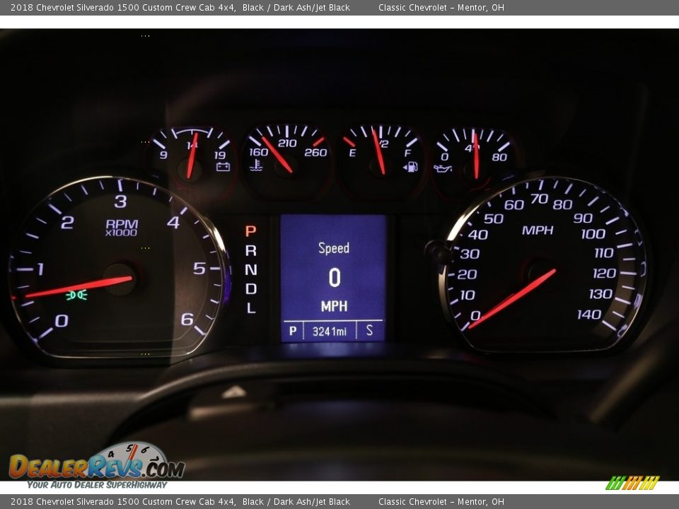 2018 Chevrolet Silverado 1500 Custom Crew Cab 4x4 Black / Dark Ash/Jet Black Photo #8