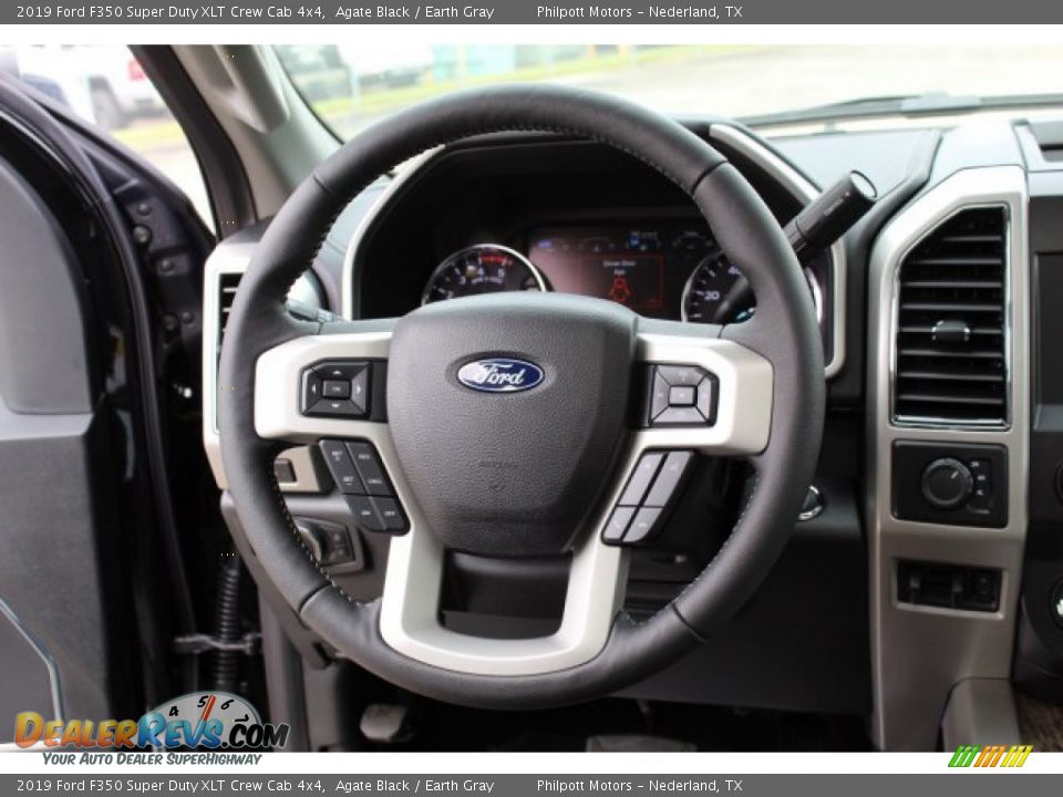 2019 Ford F350 Super Duty XLT Crew Cab 4x4 Agate Black / Earth Gray Photo #15