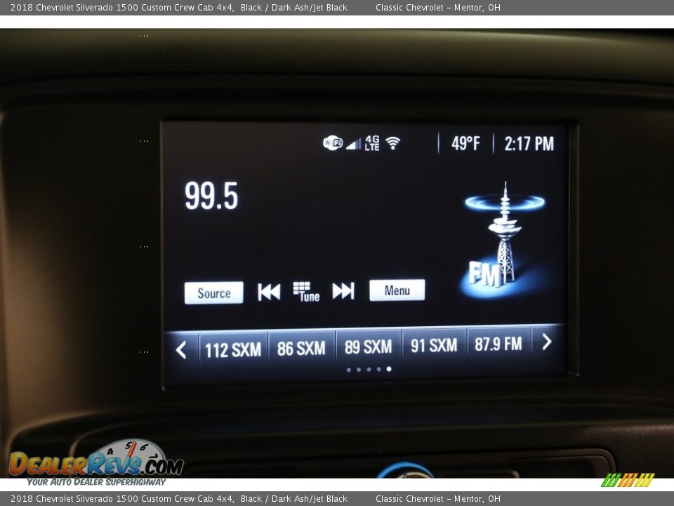 2018 Chevrolet Silverado 1500 Custom Crew Cab 4x4 Black / Dark Ash/Jet Black Photo #10