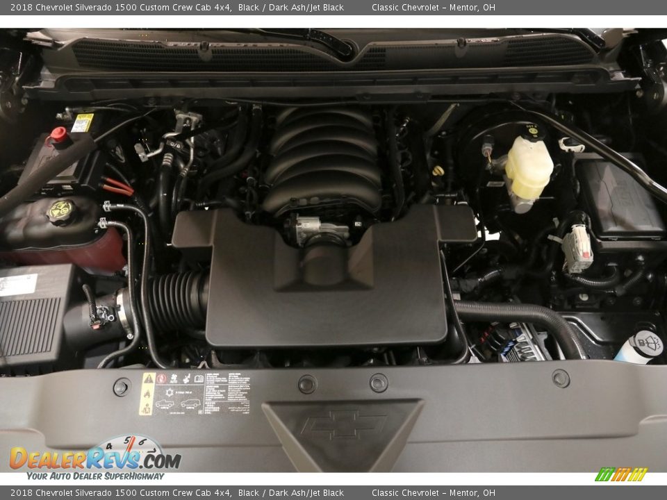 2018 Chevrolet Silverado 1500 Custom Crew Cab 4x4 Black / Dark Ash/Jet Black Photo #17