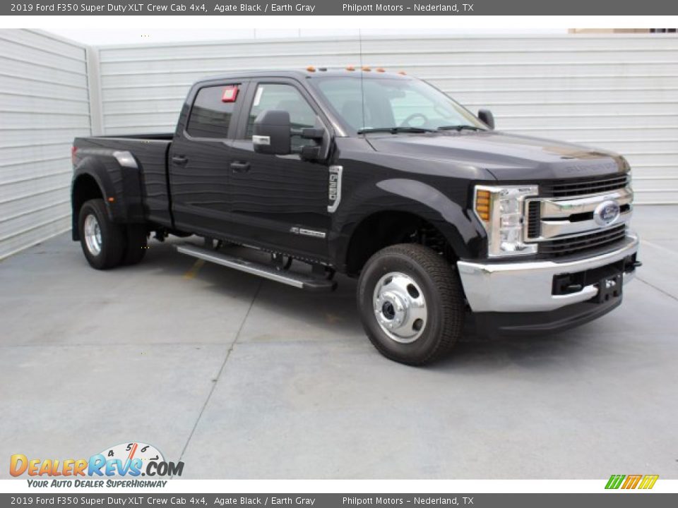 2019 Ford F350 Super Duty XLT Crew Cab 4x4 Agate Black / Earth Gray Photo #2