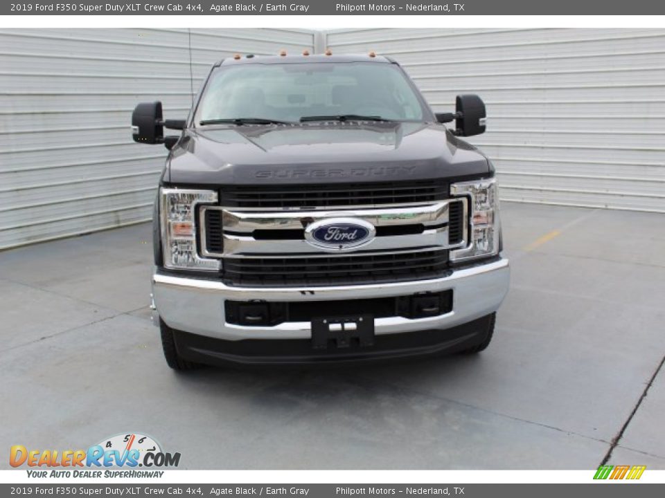 2019 Ford F350 Super Duty XLT Crew Cab 4x4 Agate Black / Earth Gray Photo #3