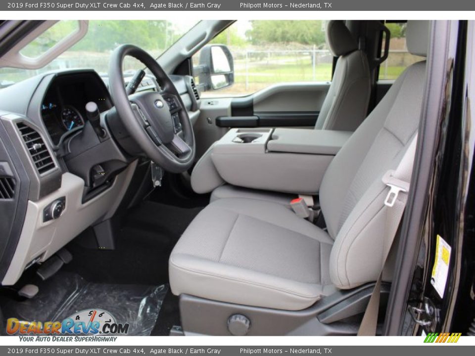 2019 Ford F350 Super Duty XLT Crew Cab 4x4 Agate Black / Earth Gray Photo #9