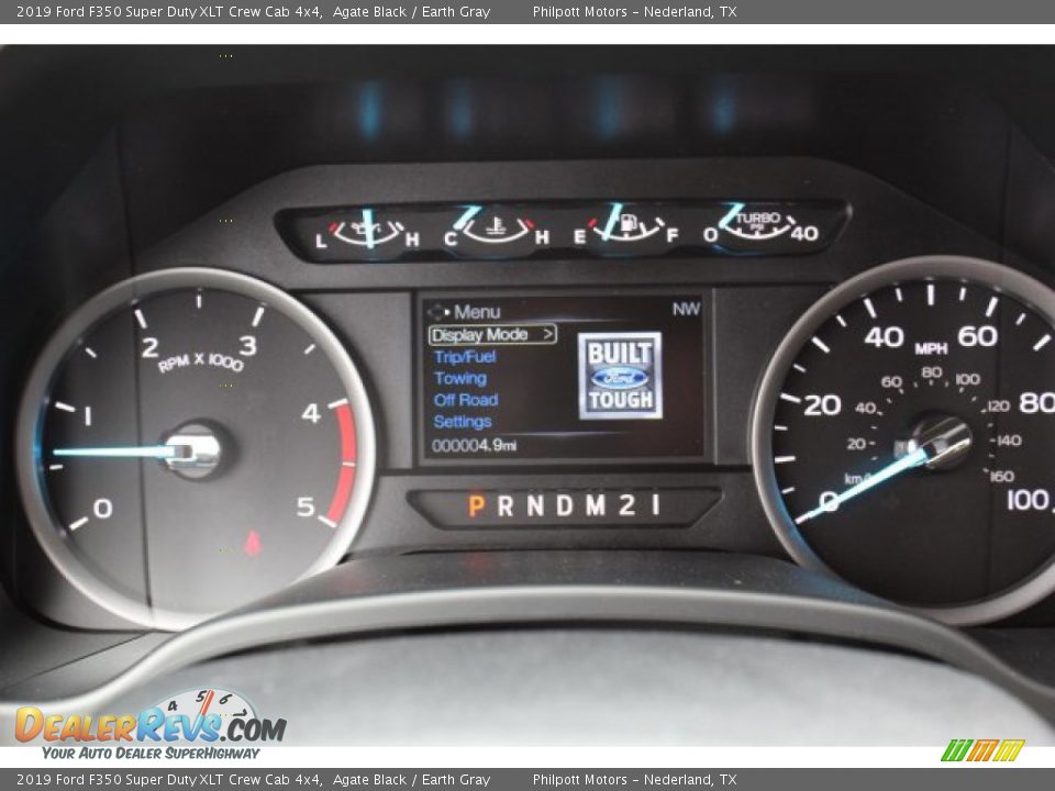 2019 Ford F350 Super Duty XLT Crew Cab 4x4 Agate Black / Earth Gray Photo #19