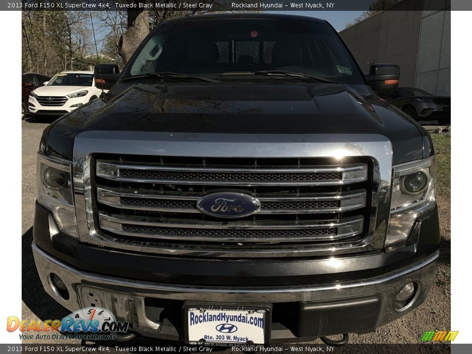 2013 Ford F150 XL SuperCrew 4x4 Tuxedo Black Metallic / Steel Gray Photo #2