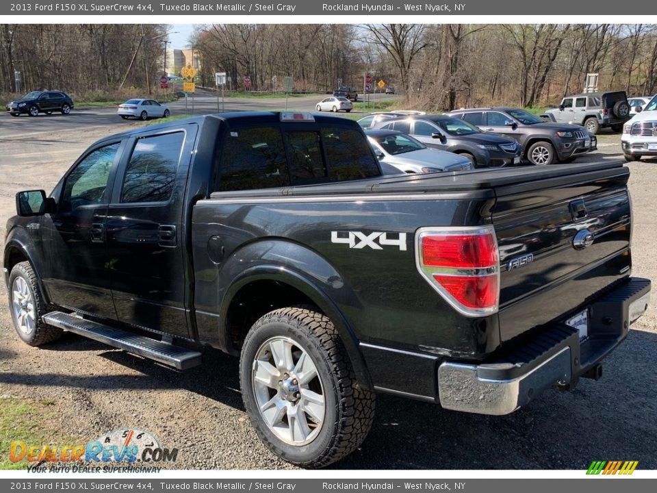 2013 Ford F150 XL SuperCrew 4x4 Tuxedo Black Metallic / Steel Gray Photo #7