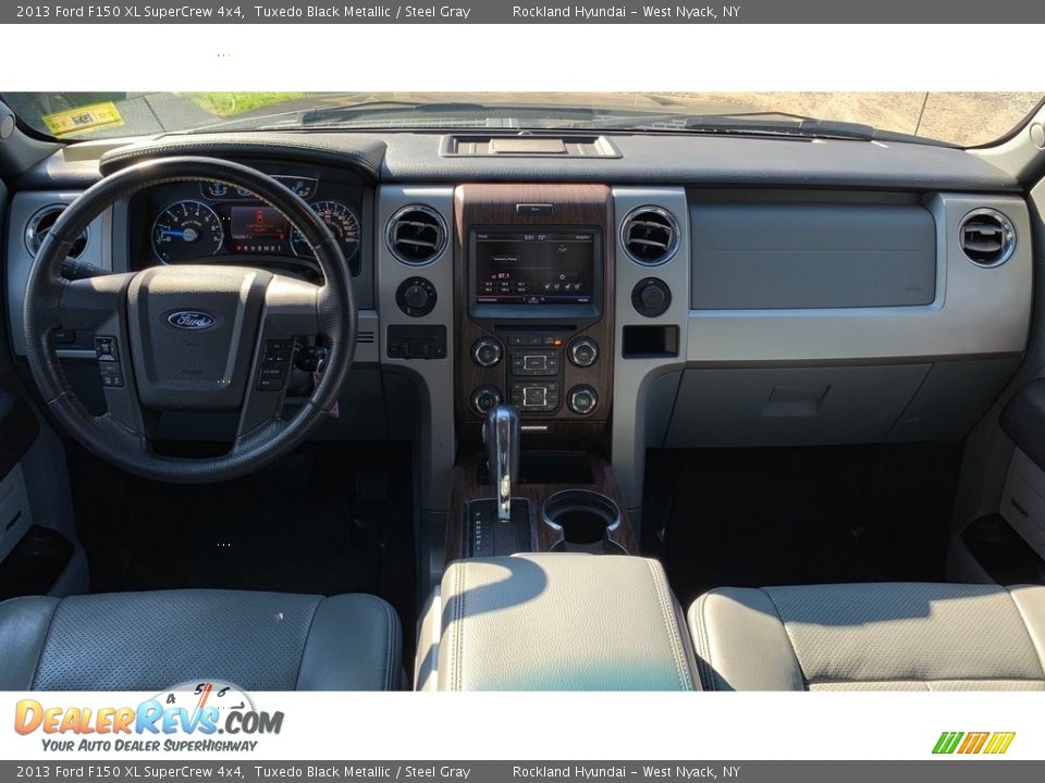 2013 Ford F150 XL SuperCrew 4x4 Tuxedo Black Metallic / Steel Gray Photo #11