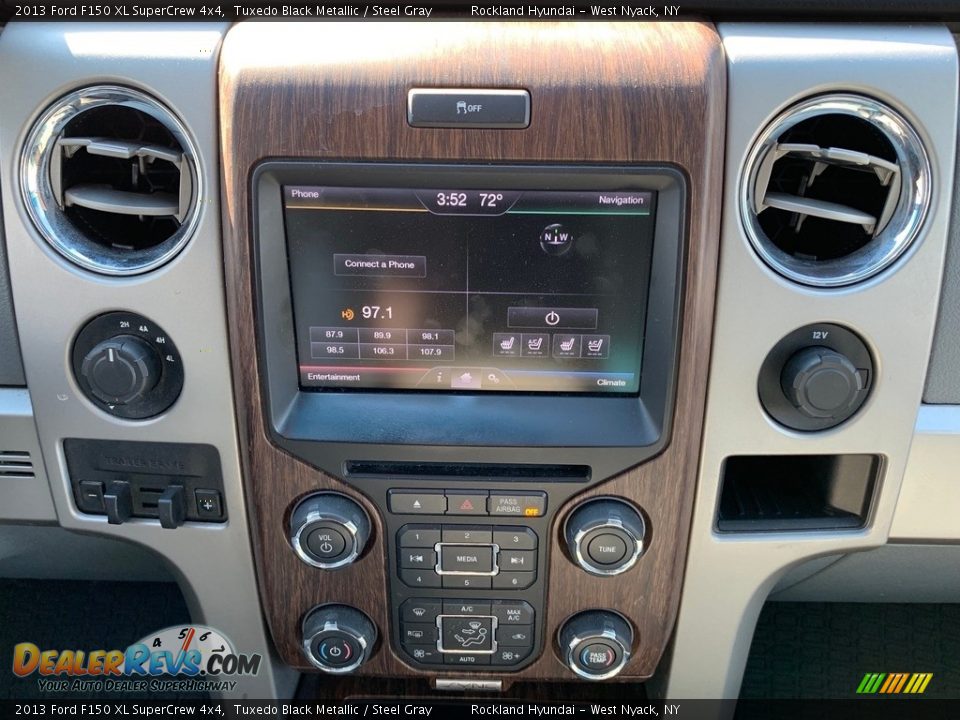 2013 Ford F150 XL SuperCrew 4x4 Tuxedo Black Metallic / Steel Gray Photo #14
