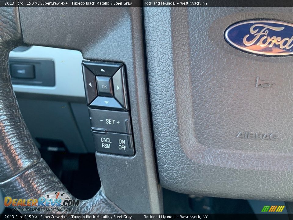 2013 Ford F150 XL SuperCrew 4x4 Tuxedo Black Metallic / Steel Gray Photo #16