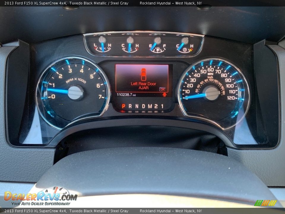 2013 Ford F150 XL SuperCrew 4x4 Tuxedo Black Metallic / Steel Gray Photo #18