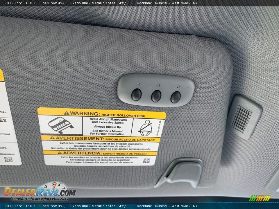 2013 Ford F150 XL SuperCrew 4x4 Tuxedo Black Metallic / Steel Gray Photo #21