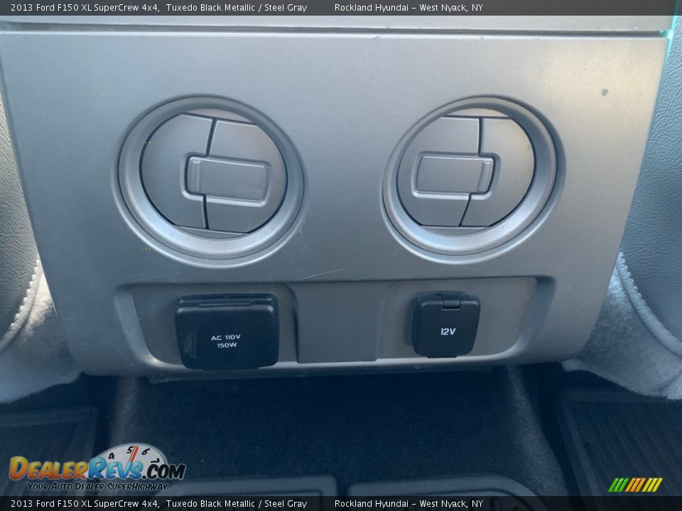 2013 Ford F150 XL SuperCrew 4x4 Tuxedo Black Metallic / Steel Gray Photo #23