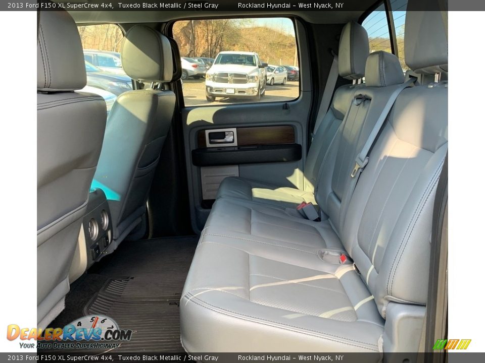 2013 Ford F150 XL SuperCrew 4x4 Tuxedo Black Metallic / Steel Gray Photo #25