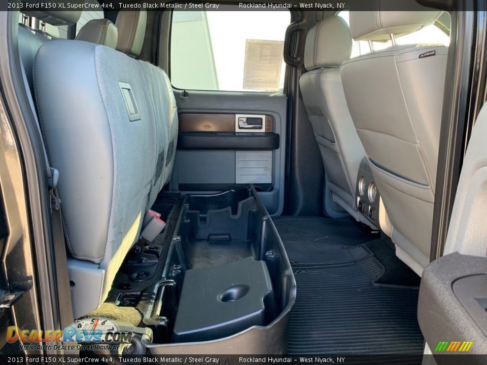 2013 Ford F150 XL SuperCrew 4x4 Tuxedo Black Metallic / Steel Gray Photo #27