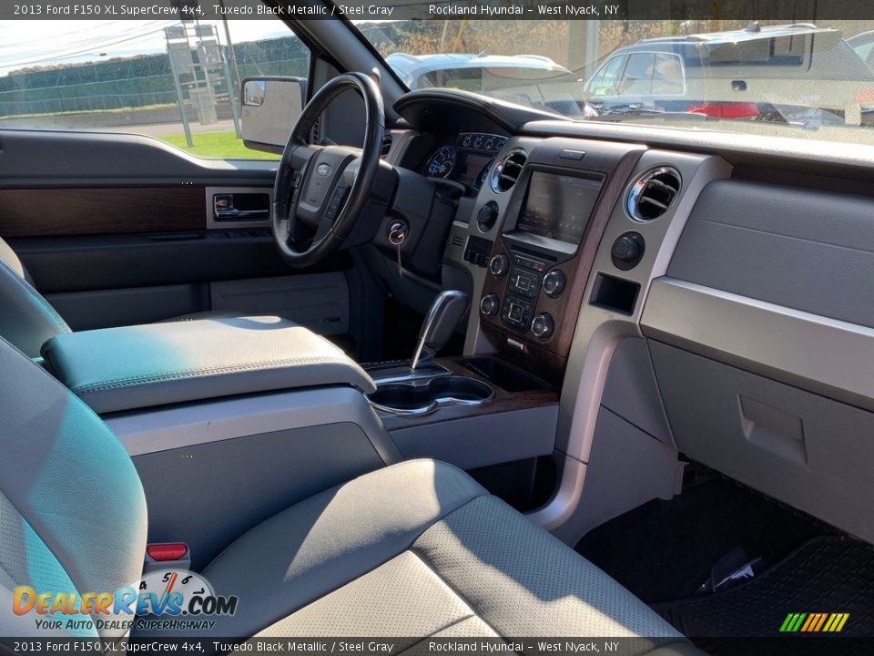 2013 Ford F150 XL SuperCrew 4x4 Tuxedo Black Metallic / Steel Gray Photo #30