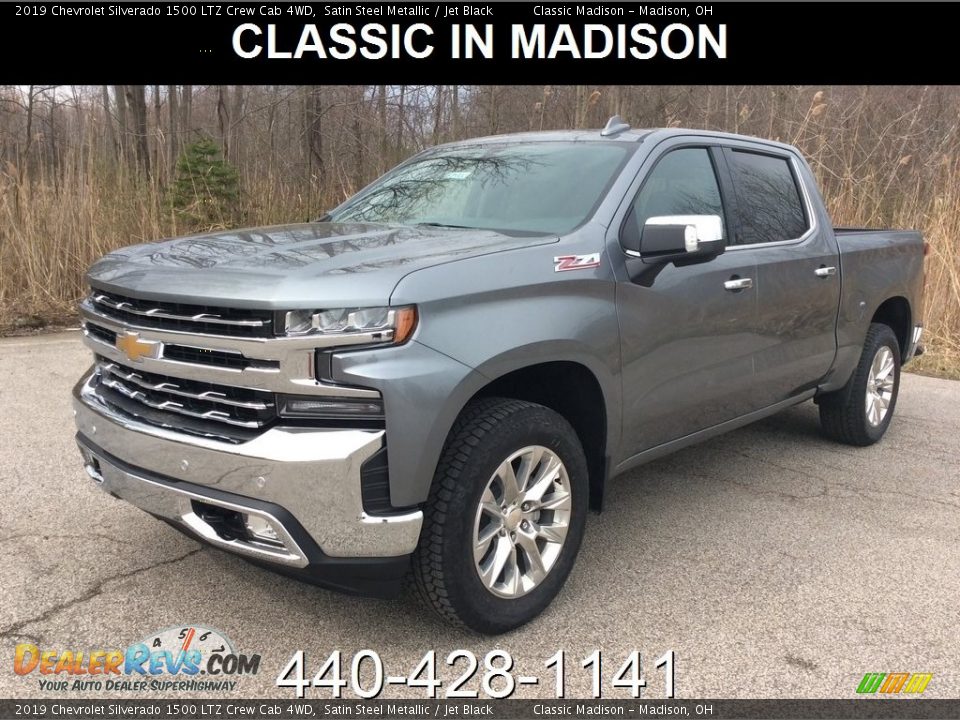 2019 Chevrolet Silverado 1500 LTZ Crew Cab 4WD Satin Steel Metallic / Jet Black Photo #1
