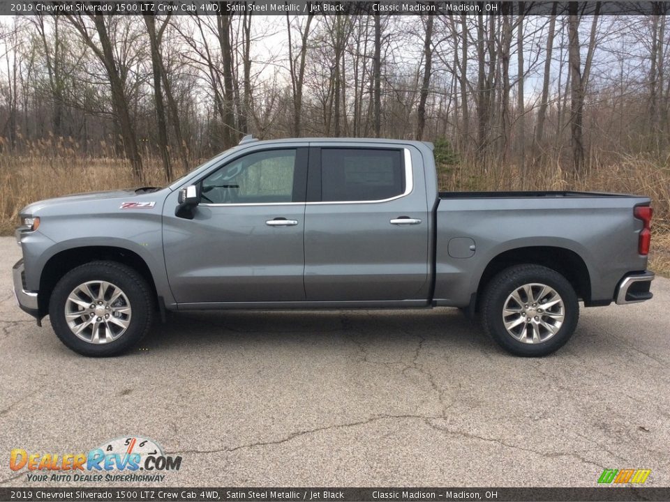 Satin Steel Metallic 2019 Chevrolet Silverado 1500 LTZ Crew Cab 4WD Photo #3