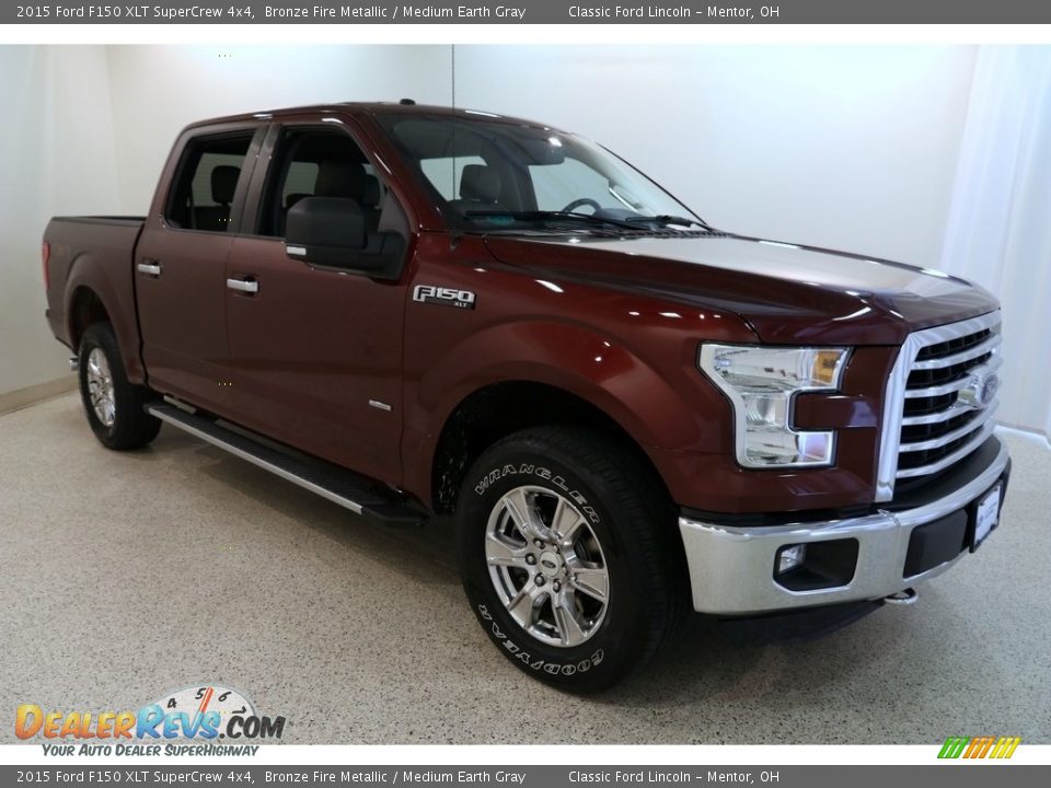 2015 Ford F150 XLT SuperCrew 4x4 Bronze Fire Metallic / Medium Earth Gray Photo #1