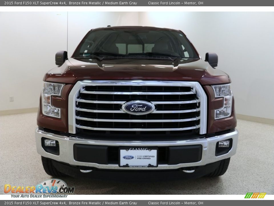 2015 Ford F150 XLT SuperCrew 4x4 Bronze Fire Metallic / Medium Earth Gray Photo #2