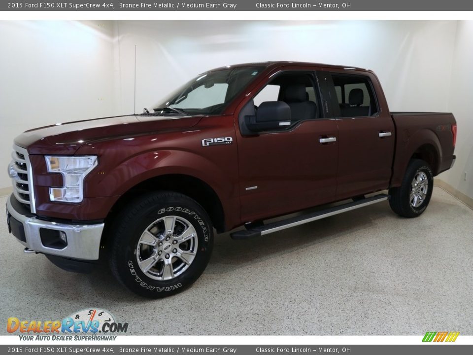 2015 Ford F150 XLT SuperCrew 4x4 Bronze Fire Metallic / Medium Earth Gray Photo #3