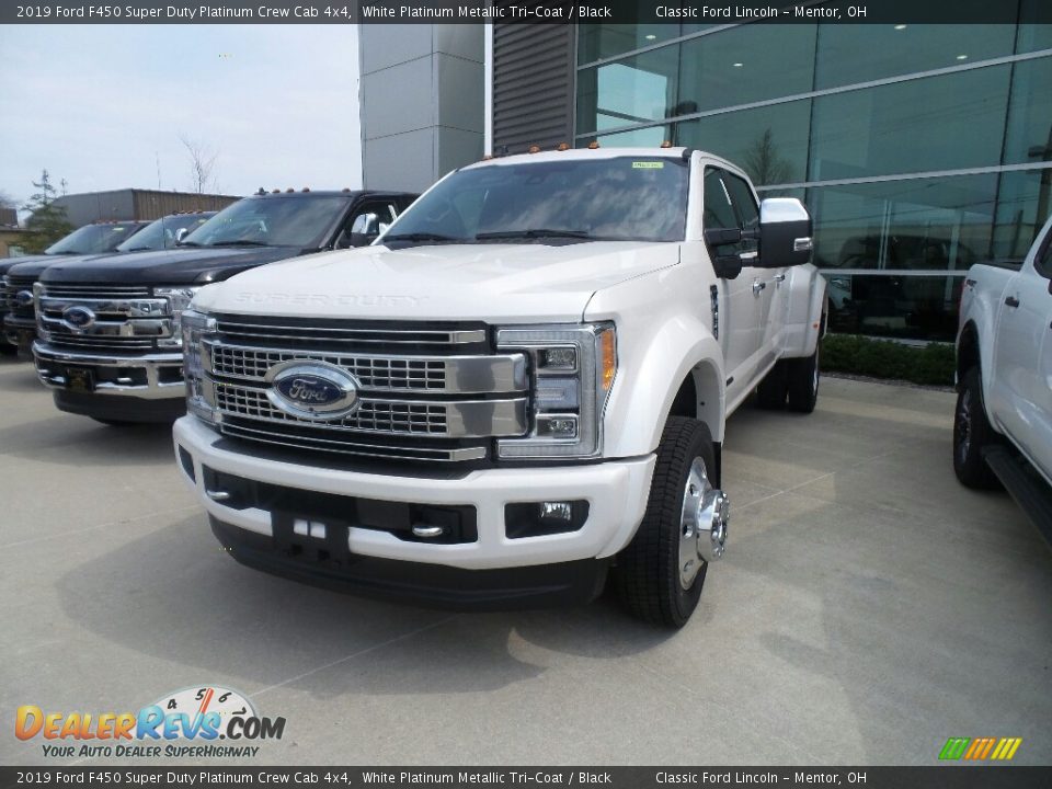 2019 Ford F450 Super Duty Platinum Crew Cab 4x4 White Platinum Metallic Tri-Coat / Black Photo #1