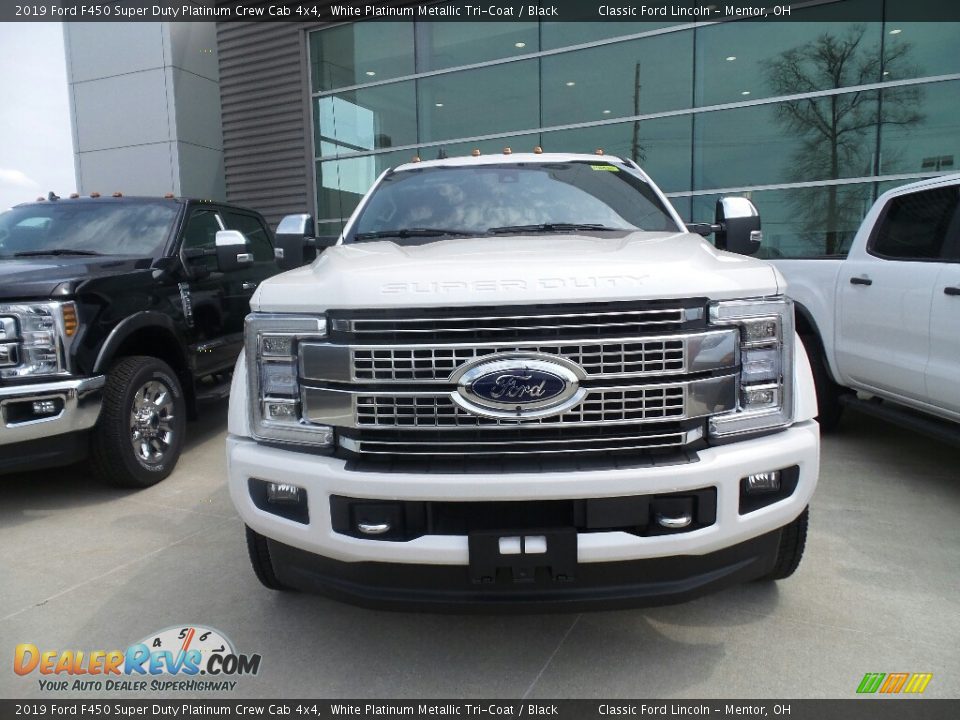 2019 Ford F450 Super Duty Platinum Crew Cab 4x4 White Platinum Metallic Tri-Coat / Black Photo #2
