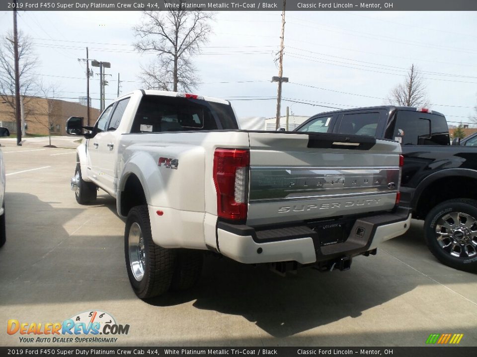 2019 Ford F450 Super Duty Platinum Crew Cab 4x4 White Platinum Metallic Tri-Coat / Black Photo #3