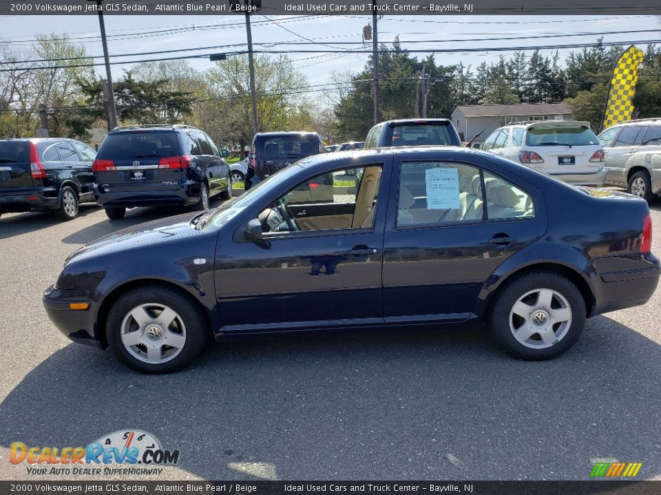 2000 Volkswagen Jetta GLS Sedan Atlantic Blue Pearl / Beige Photo #4
