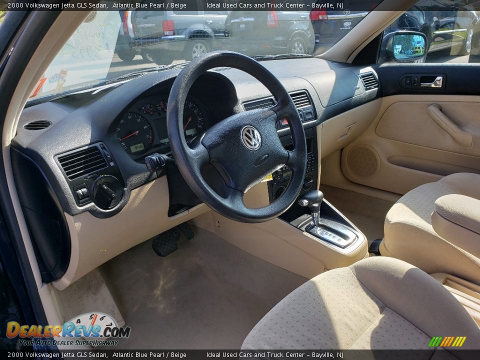 2000 Volkswagen Jetta GLS Sedan Atlantic Blue Pearl / Beige Photo #24