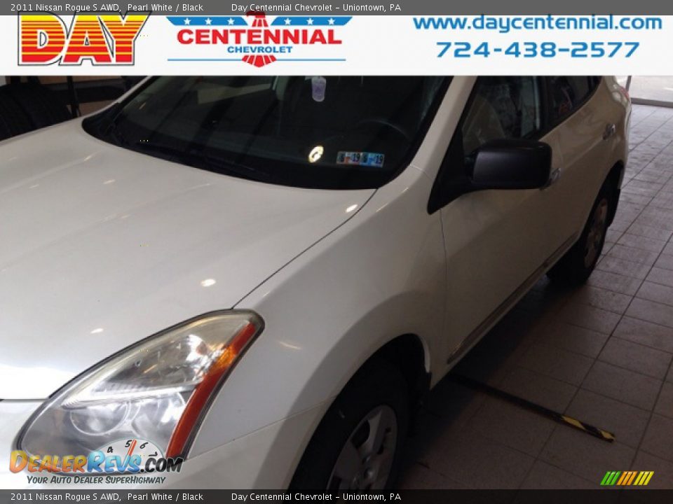 2011 Nissan Rogue S AWD Pearl White / Black Photo #1