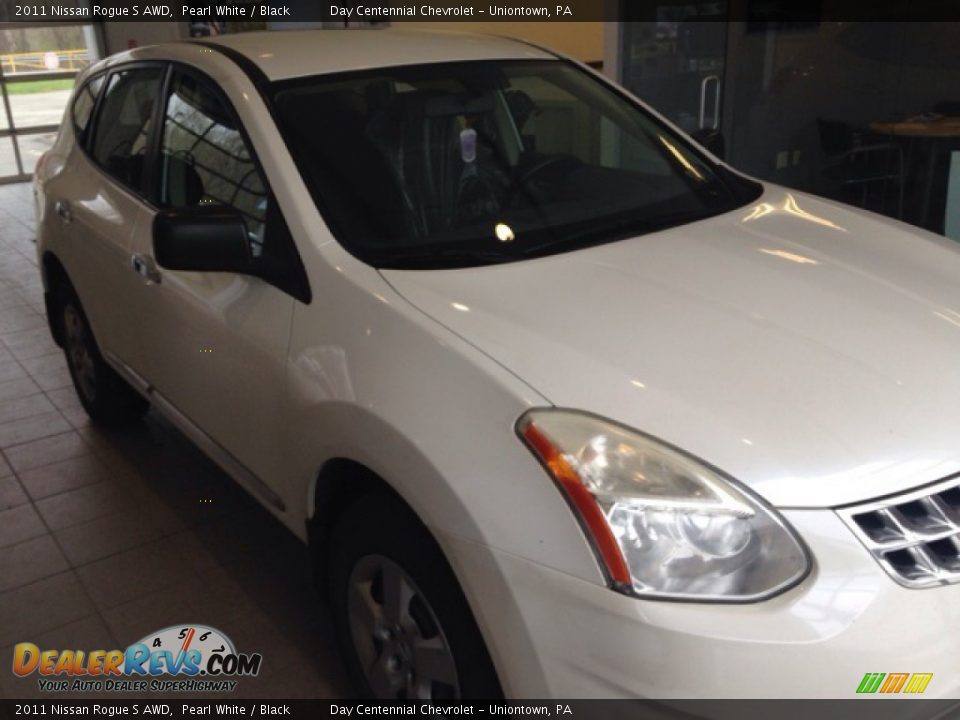 2011 Nissan Rogue S AWD Pearl White / Black Photo #3