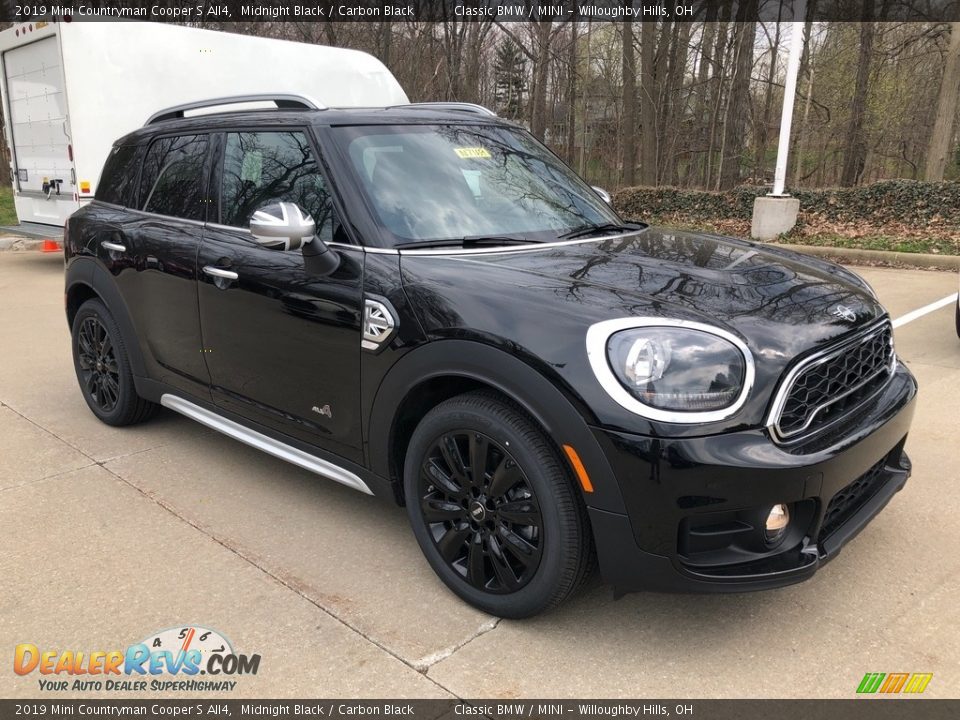 2019 Mini Countryman Cooper S All4 Midnight Black / Carbon Black Photo #1