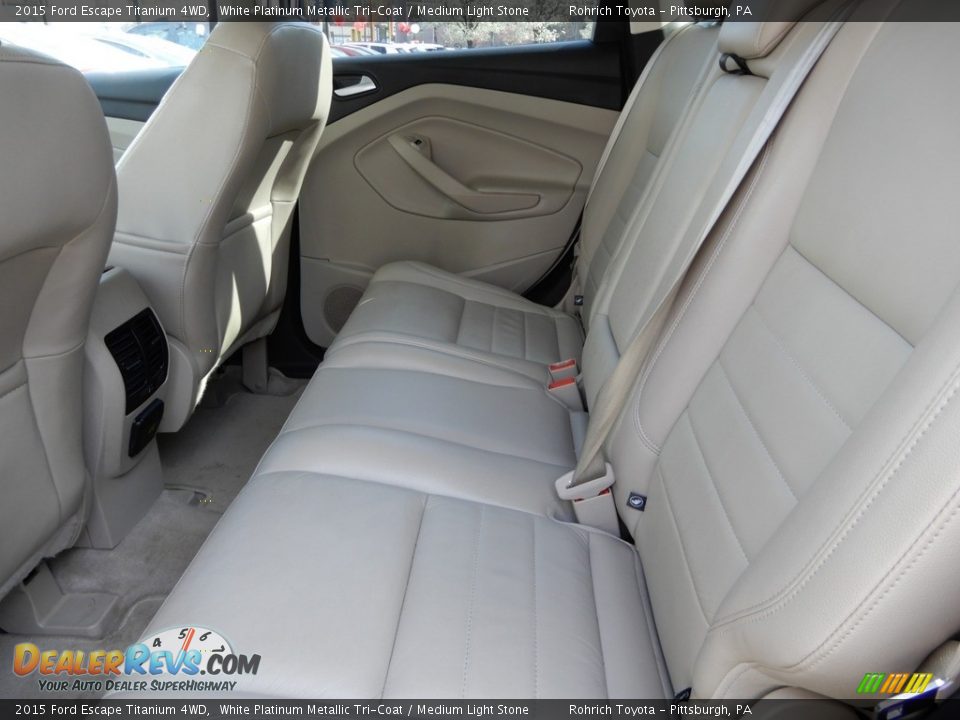 2015 Ford Escape Titanium 4WD White Platinum Metallic Tri-Coat / Medium Light Stone Photo #7
