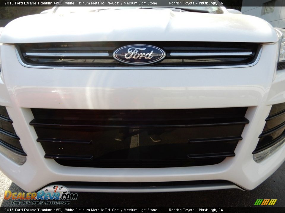 2015 Ford Escape Titanium 4WD White Platinum Metallic Tri-Coat / Medium Light Stone Photo #13