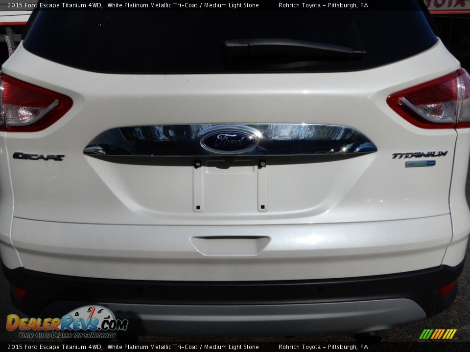 2015 Ford Escape Titanium 4WD White Platinum Metallic Tri-Coat / Medium Light Stone Photo #16