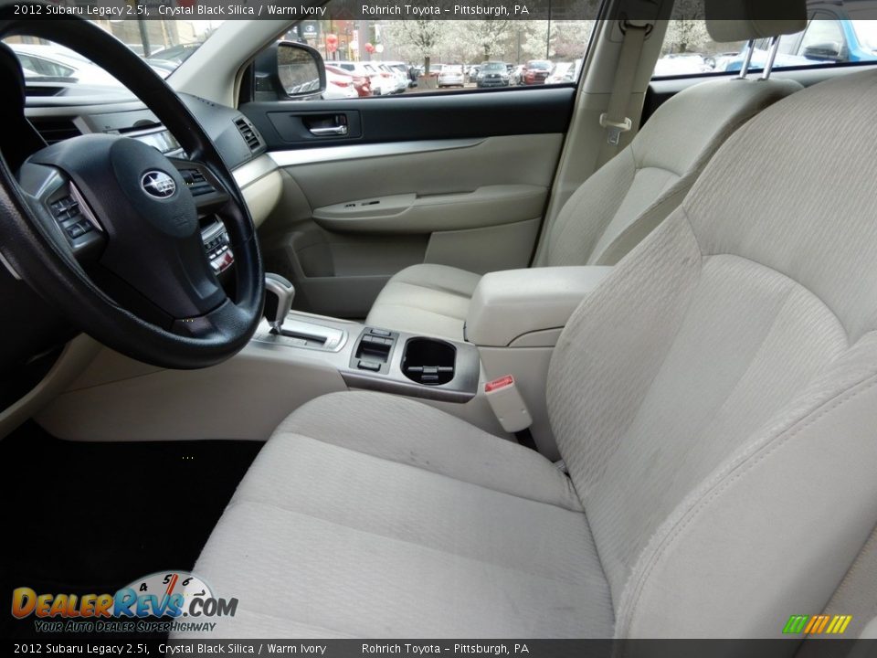 2012 Subaru Legacy 2.5i Crystal Black Silica / Warm Ivory Photo #6