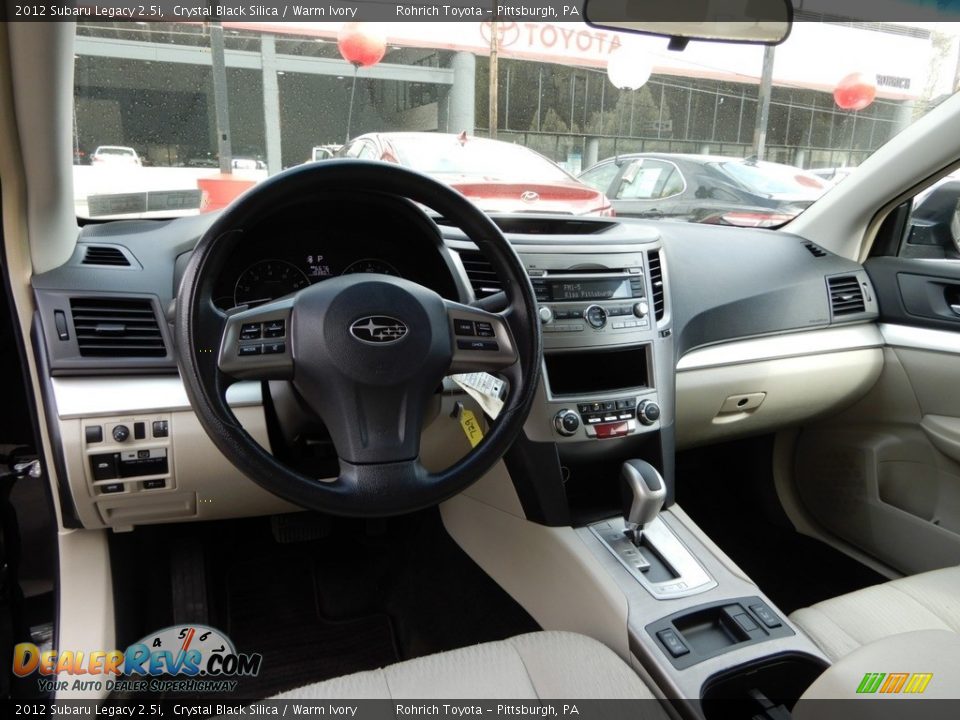 2012 Subaru Legacy 2.5i Crystal Black Silica / Warm Ivory Photo #8