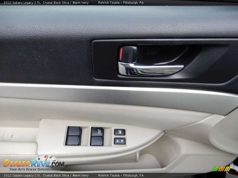 2012 Subaru Legacy 2.5i Crystal Black Silica / Warm Ivory Photo #19