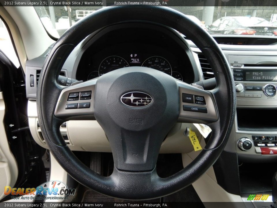 2012 Subaru Legacy 2.5i Crystal Black Silica / Warm Ivory Photo #20