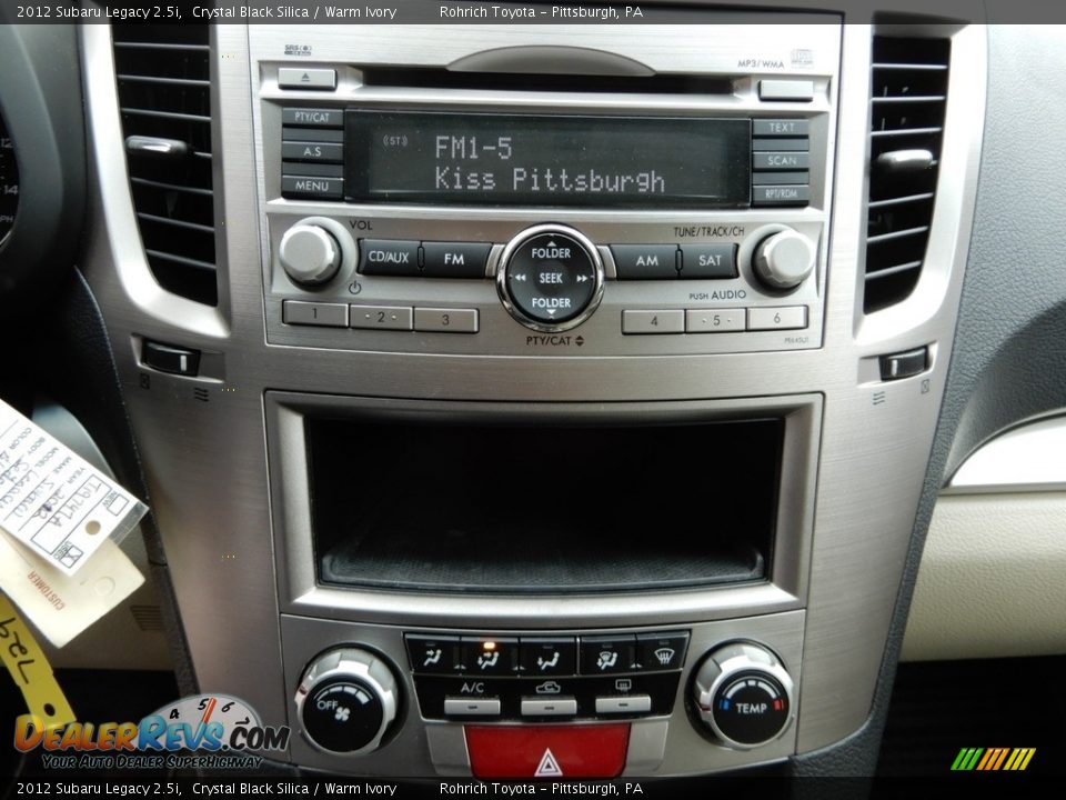 2012 Subaru Legacy 2.5i Crystal Black Silica / Warm Ivory Photo #26