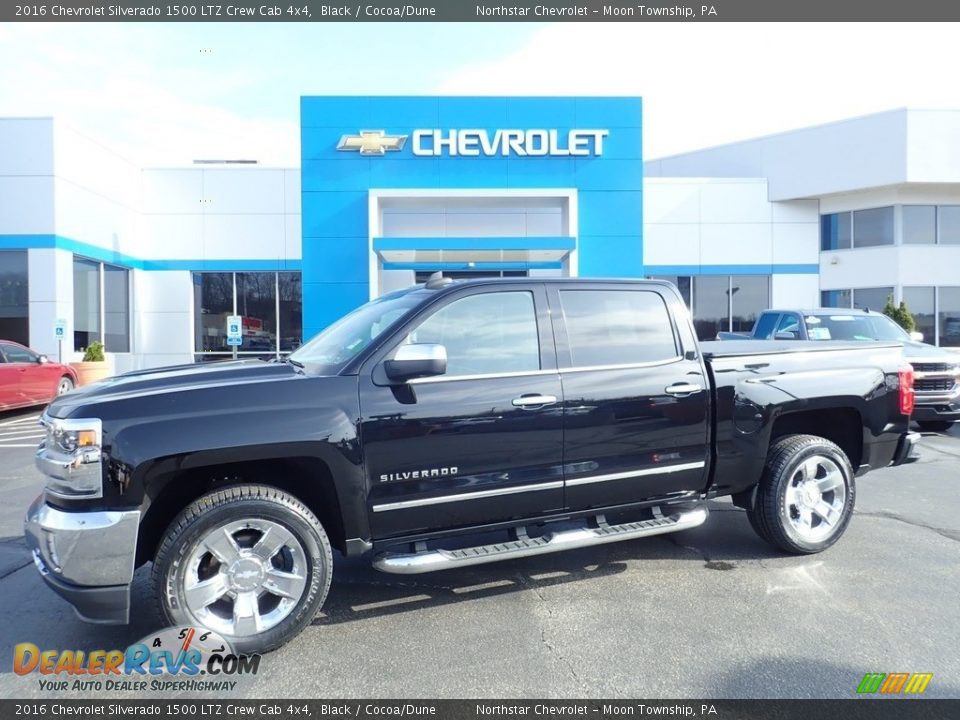 2016 Chevrolet Silverado 1500 LTZ Crew Cab 4x4 Black / Cocoa/Dune Photo #1