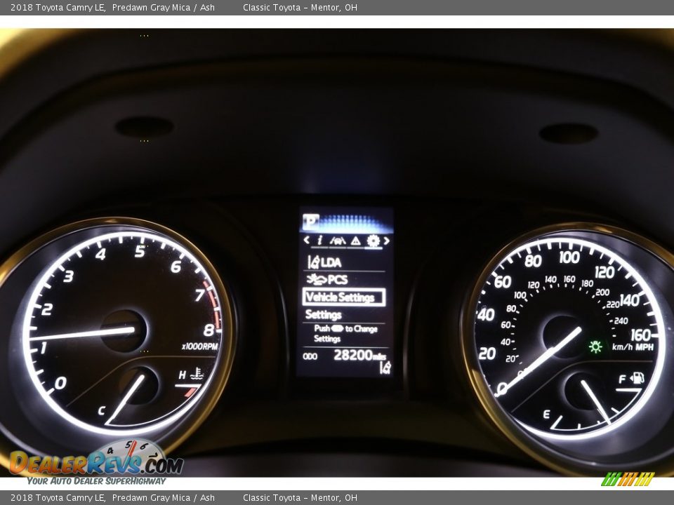 2018 Toyota Camry LE Predawn Gray Mica / Ash Photo #7