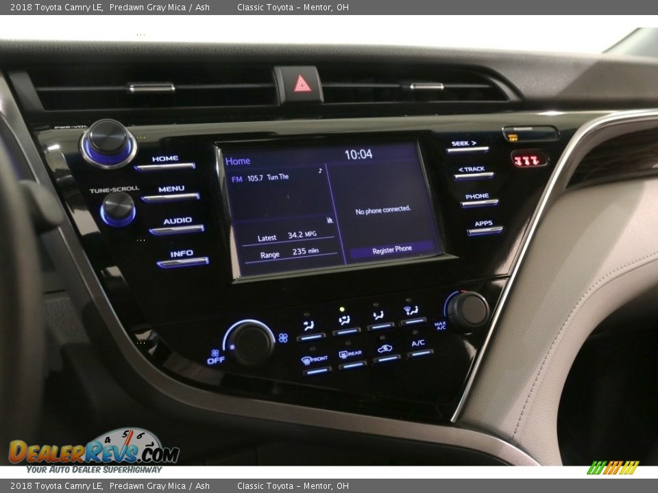 2018 Toyota Camry LE Predawn Gray Mica / Ash Photo #8