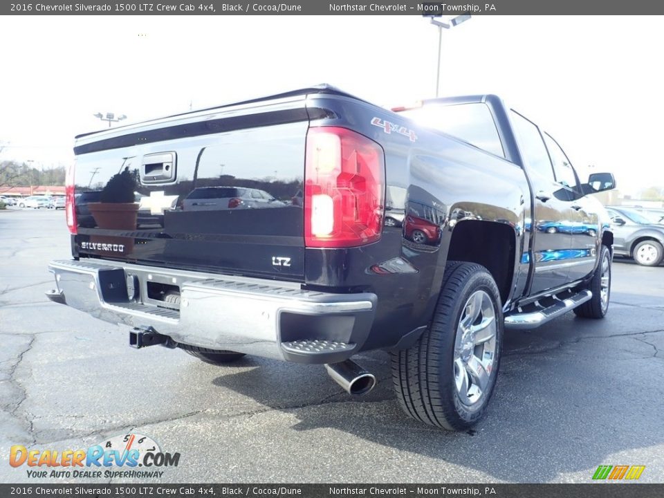 2016 Chevrolet Silverado 1500 LTZ Crew Cab 4x4 Black / Cocoa/Dune Photo #7