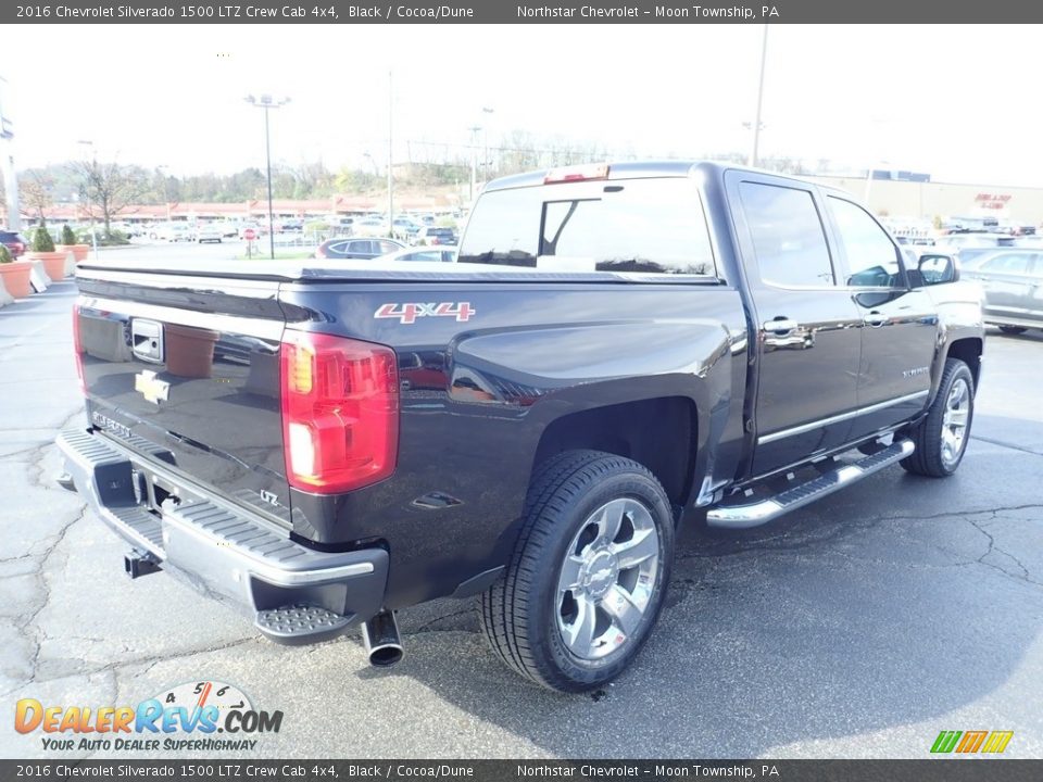 2016 Chevrolet Silverado 1500 LTZ Crew Cab 4x4 Black / Cocoa/Dune Photo #8