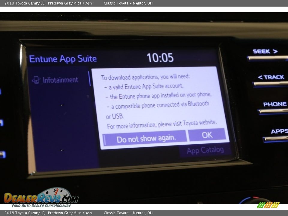 2018 Toyota Camry LE Predawn Gray Mica / Ash Photo #12